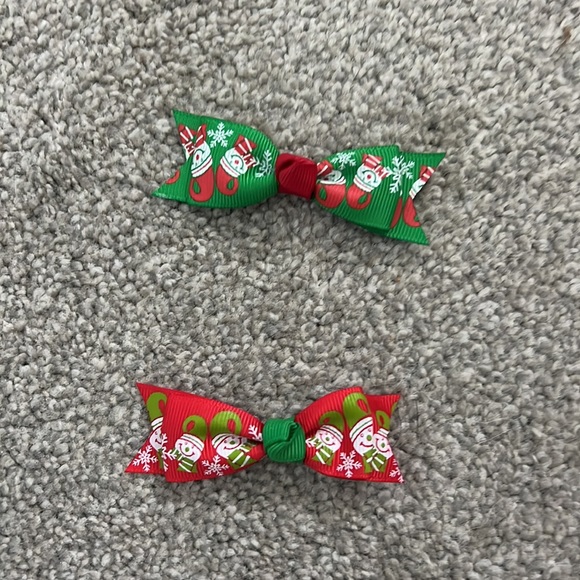 Girl’s Christmas Hair Bows Mystery Pack of 4 - Picture 4 of 4